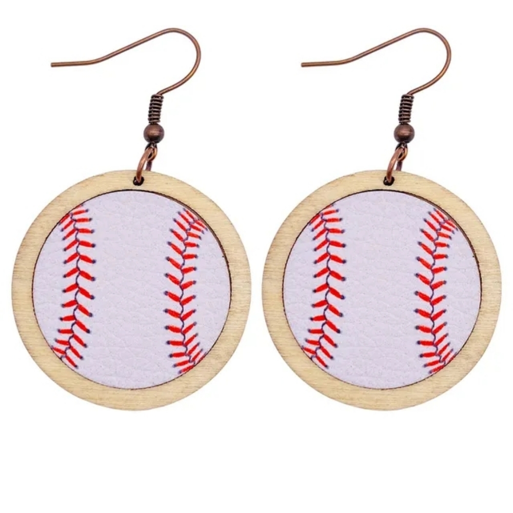 Baseball earrings